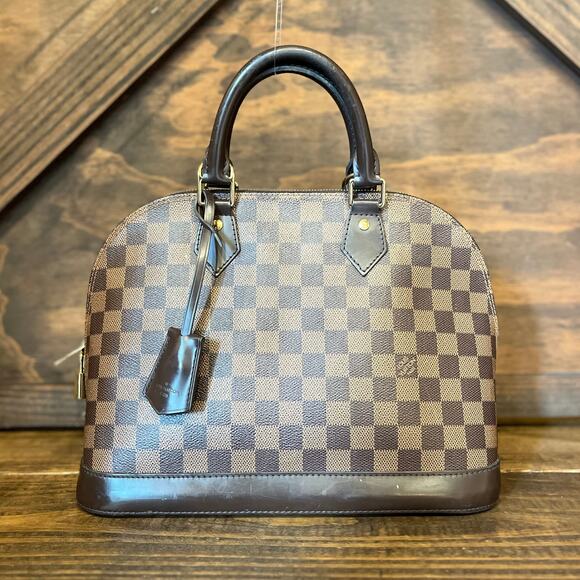 LOUIS VUITTON Alma PM Damier Ebene Canvas Satchel - Picture 1 of 16